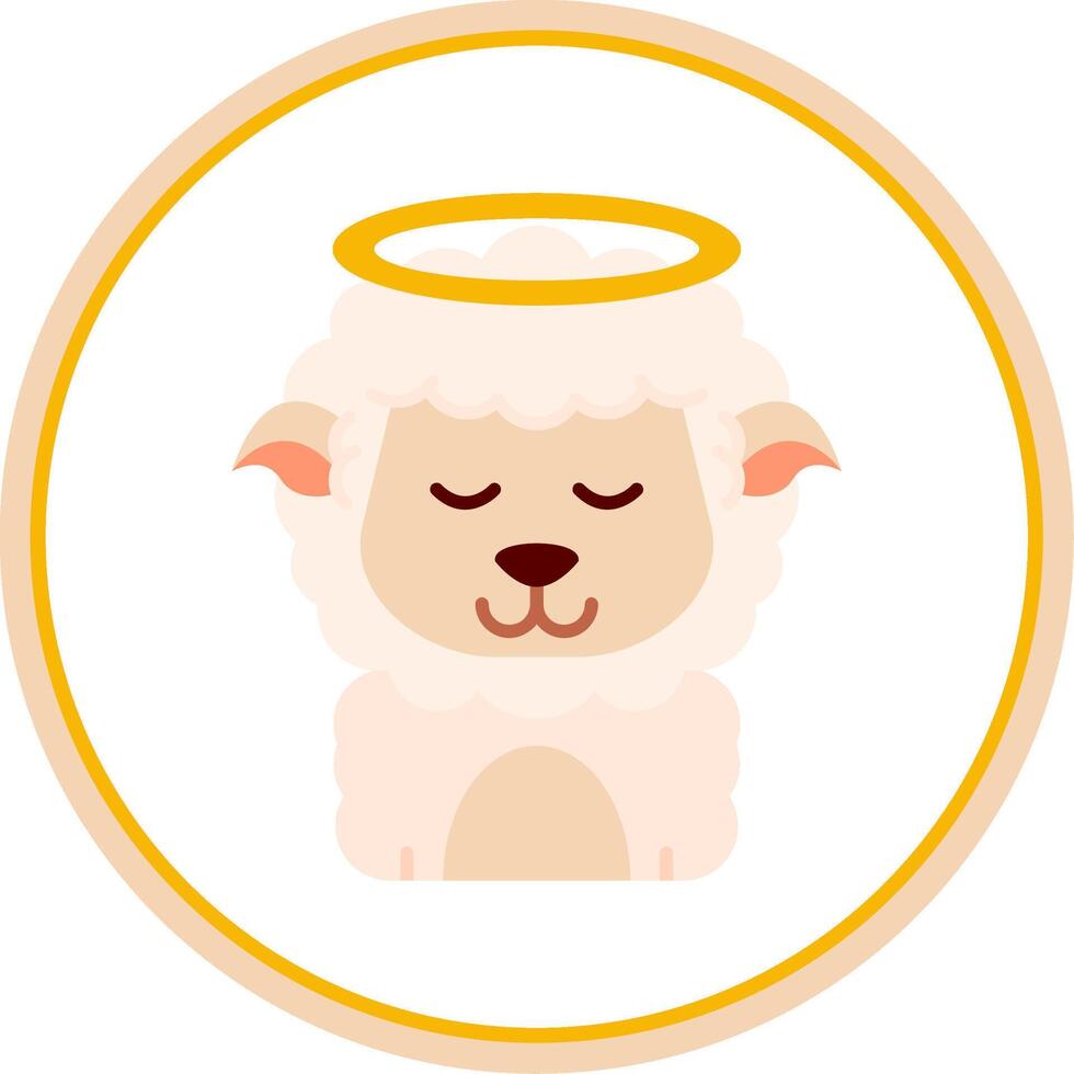 Angel Flat Circle Uni Icon vector