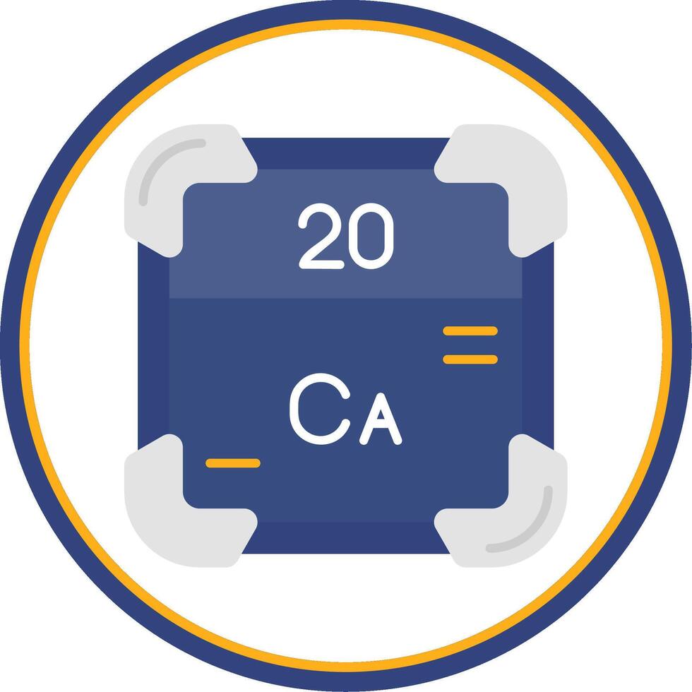 Calcium Flat Circle Uni Icon vector