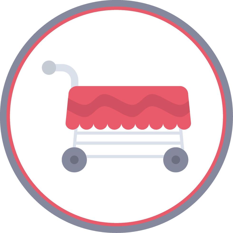 Cart Flat Circle Uni Icon vector