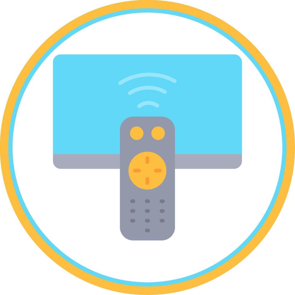 Remote Flat Circle Uni Icon vector