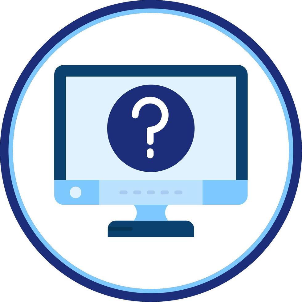 Question Flat Circle Uni Icon vector