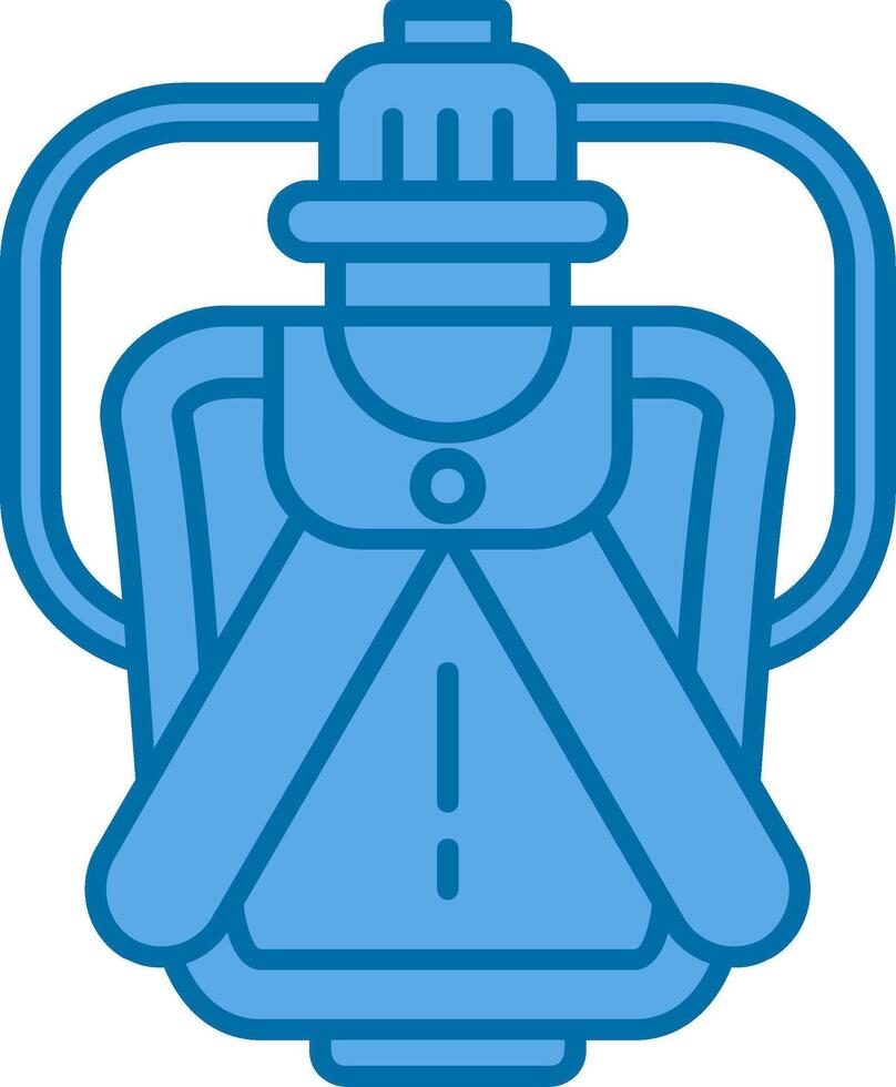 Canteen Blue Line Filled Icon vector
