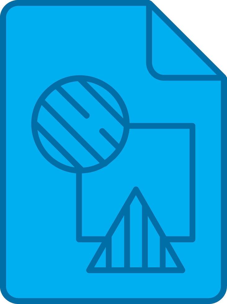 File Blue Line Filled Icon vector