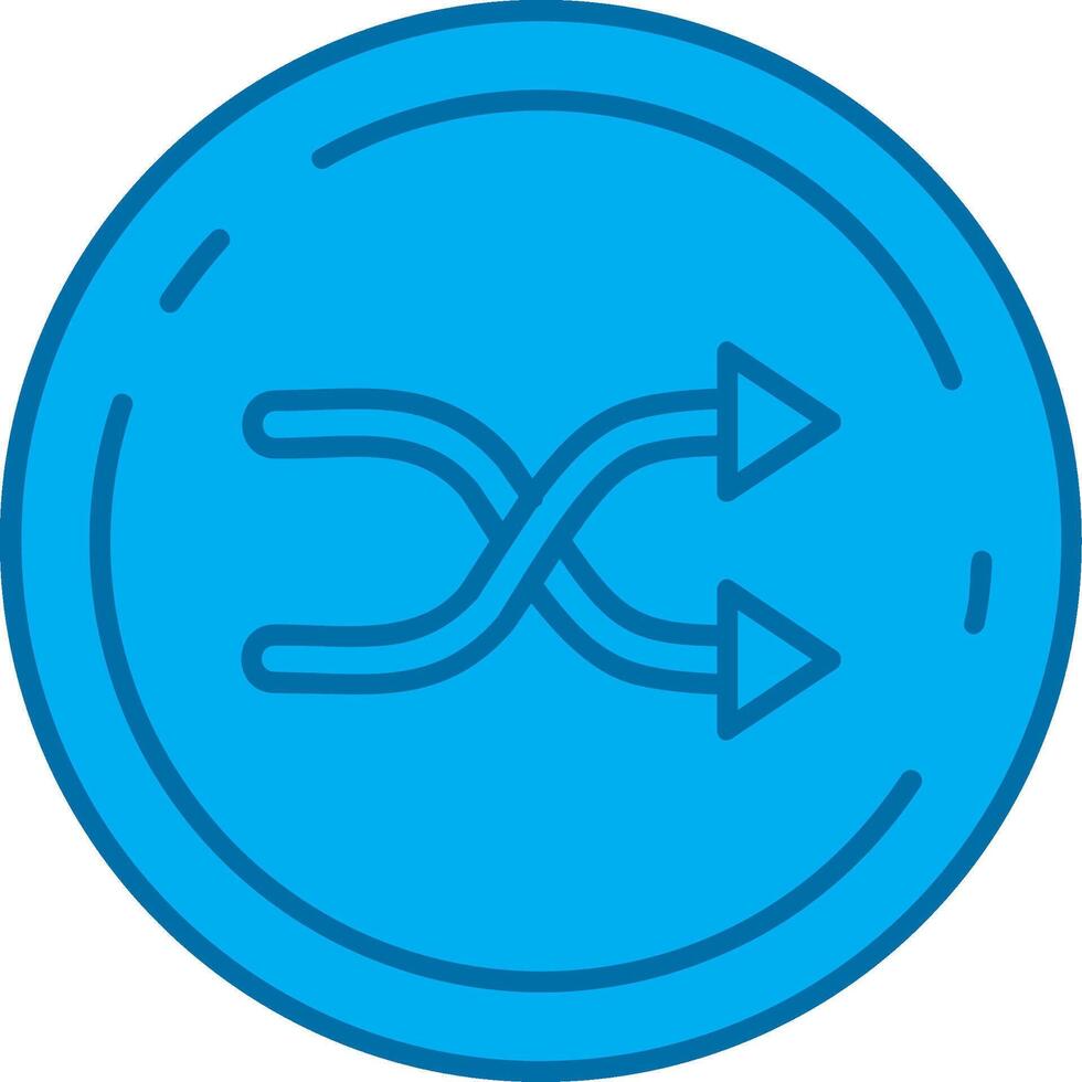 Random Blue Line Filled Icon vector