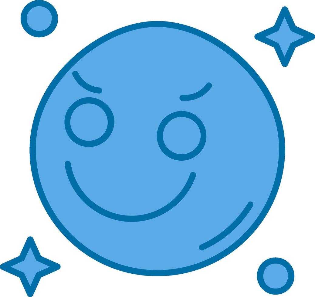 Envy Blue Line Filled Icon vector