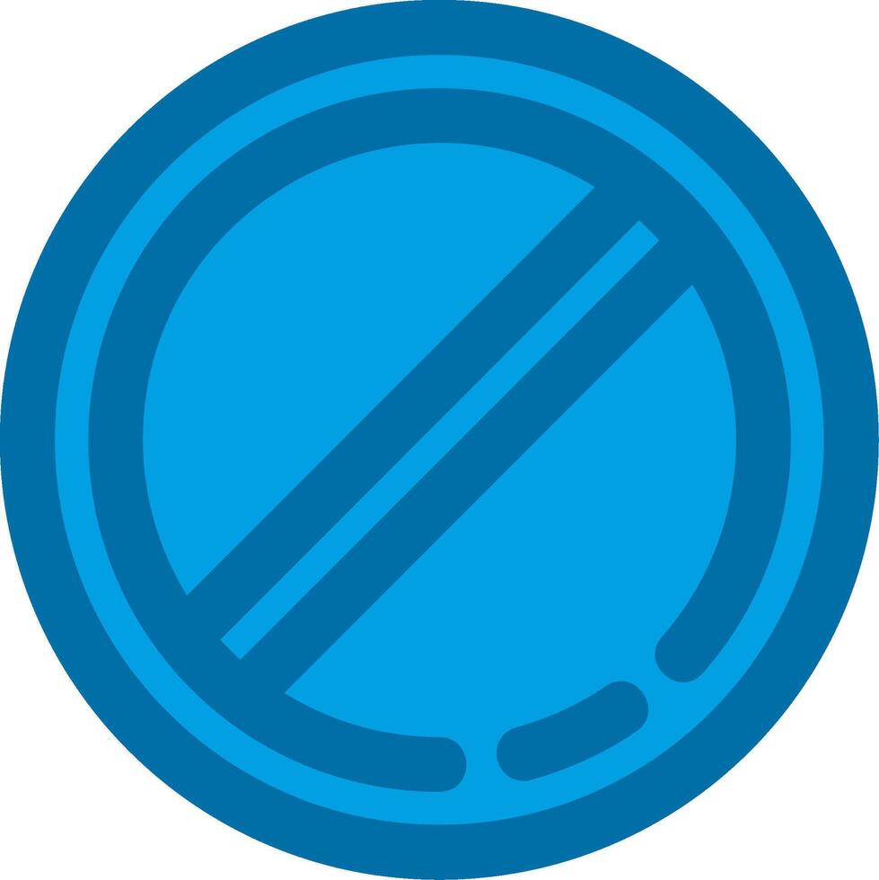 Block 1 Blue Line Filled Icon vector