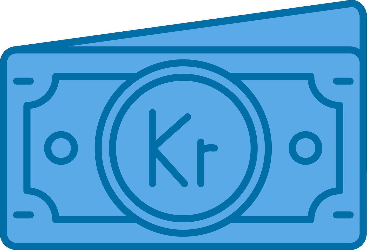 Krone Blue Line Filled Icon vector