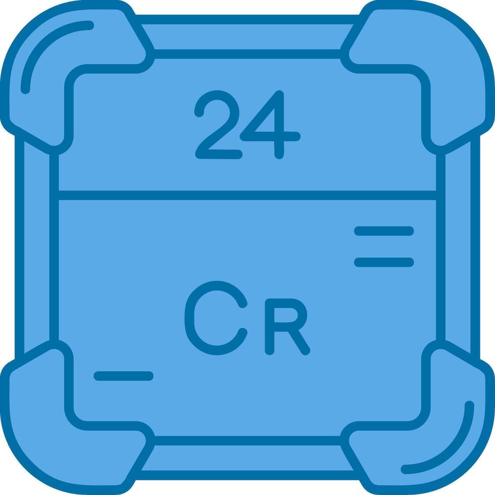 Chromium Blue Line Filled Icon vector