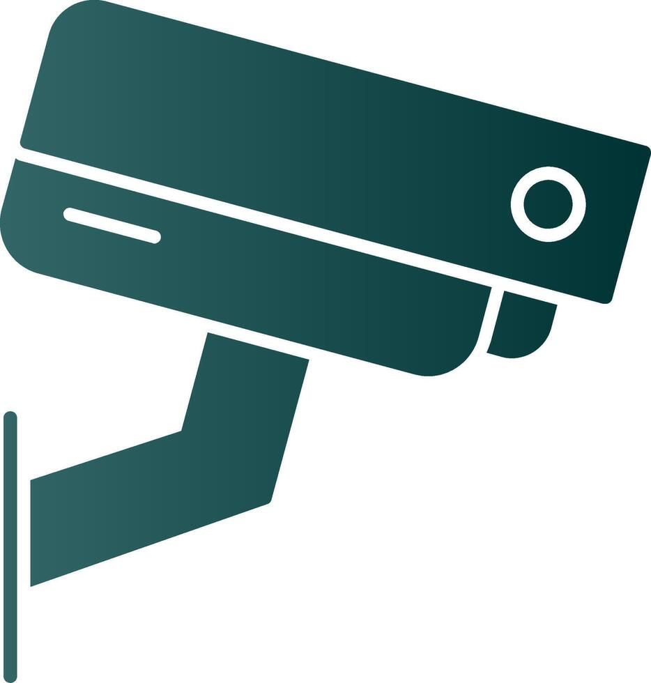 Security Camera Glyph Gradient Icon vector