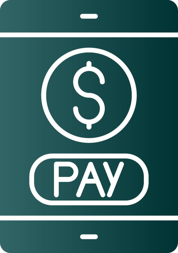 Mobile Payment Glyph Gradient Icon vector