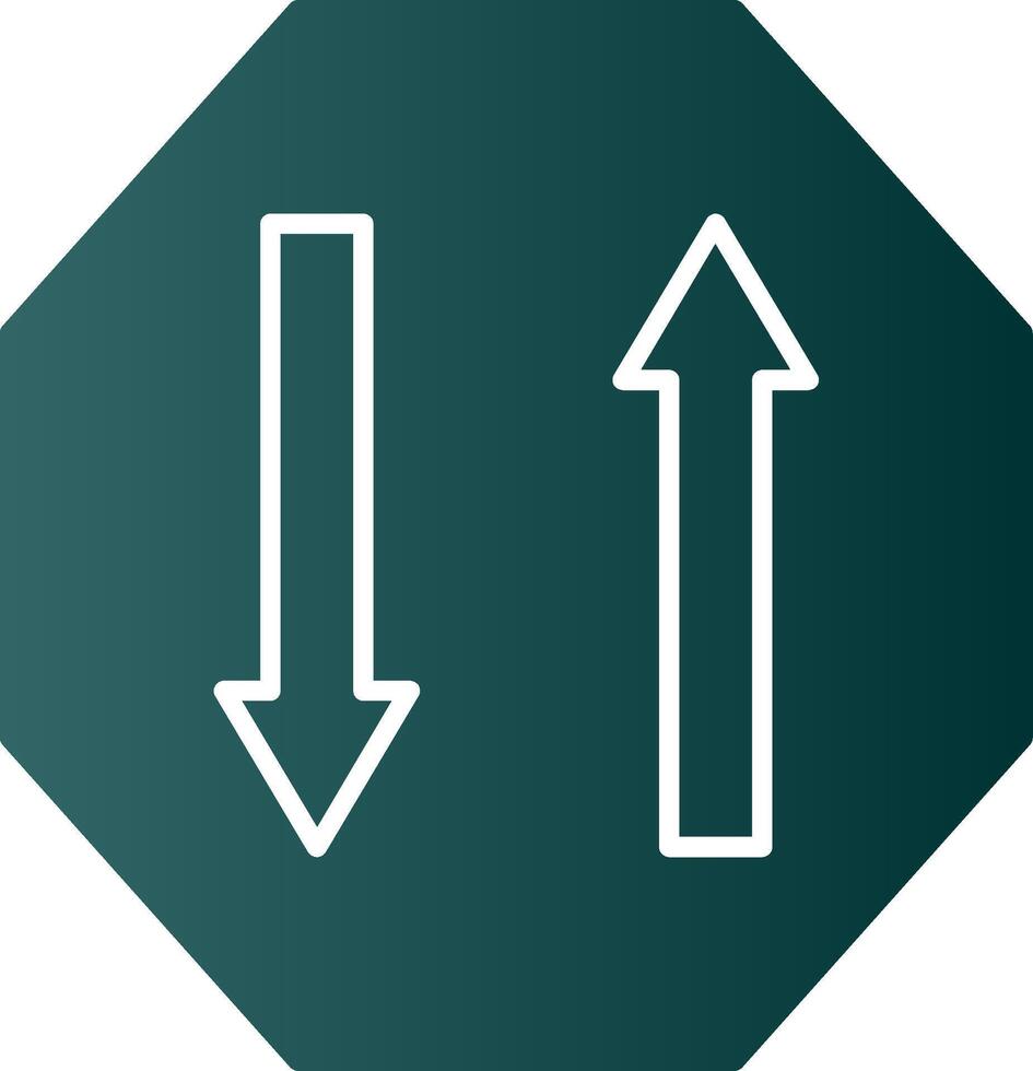 Two Way Glyph Gradient Icon vector