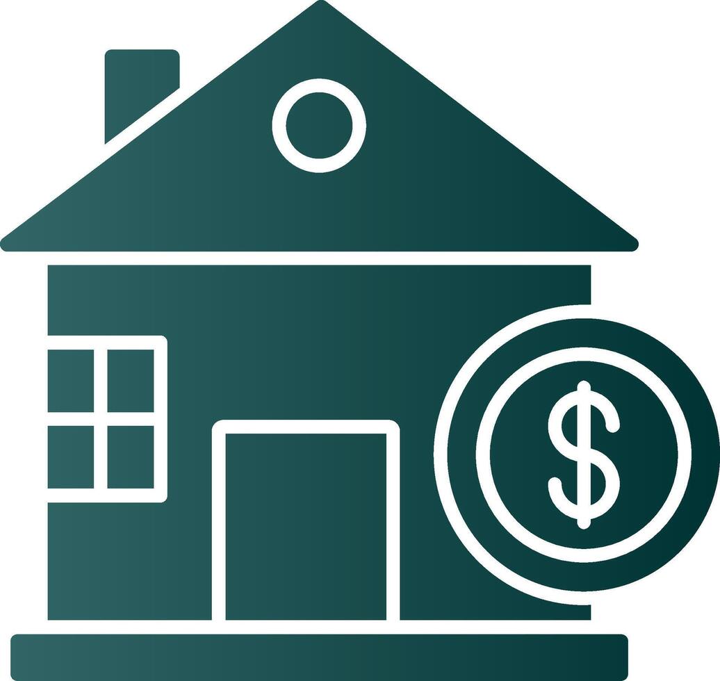 Home Loan Glyph Gradient Icon vector