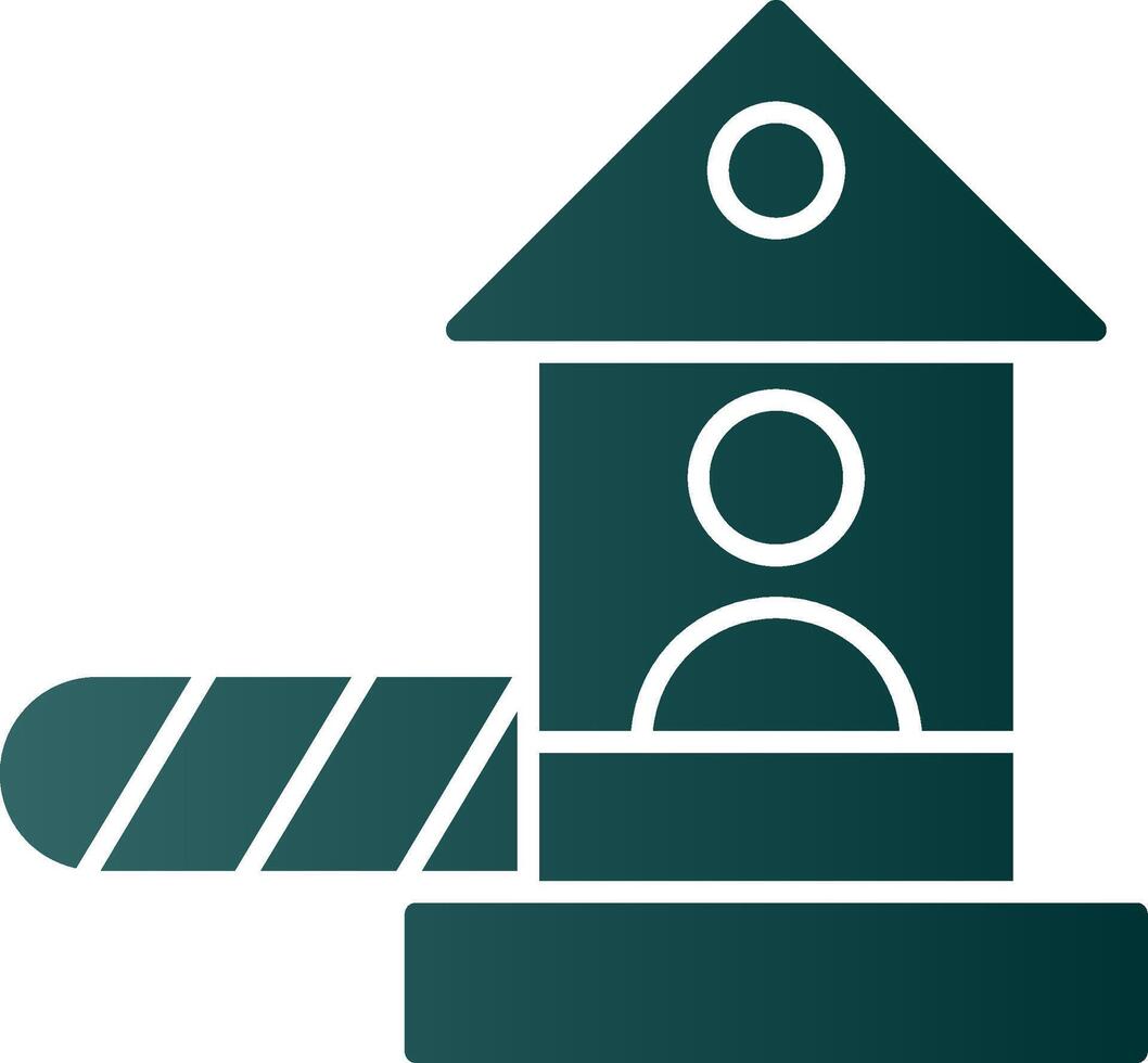 Checkpoint Glyph Gradient Icon vector