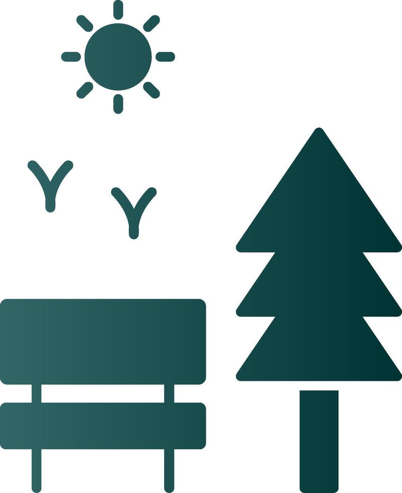 Park Glyph Gradient Icon vector