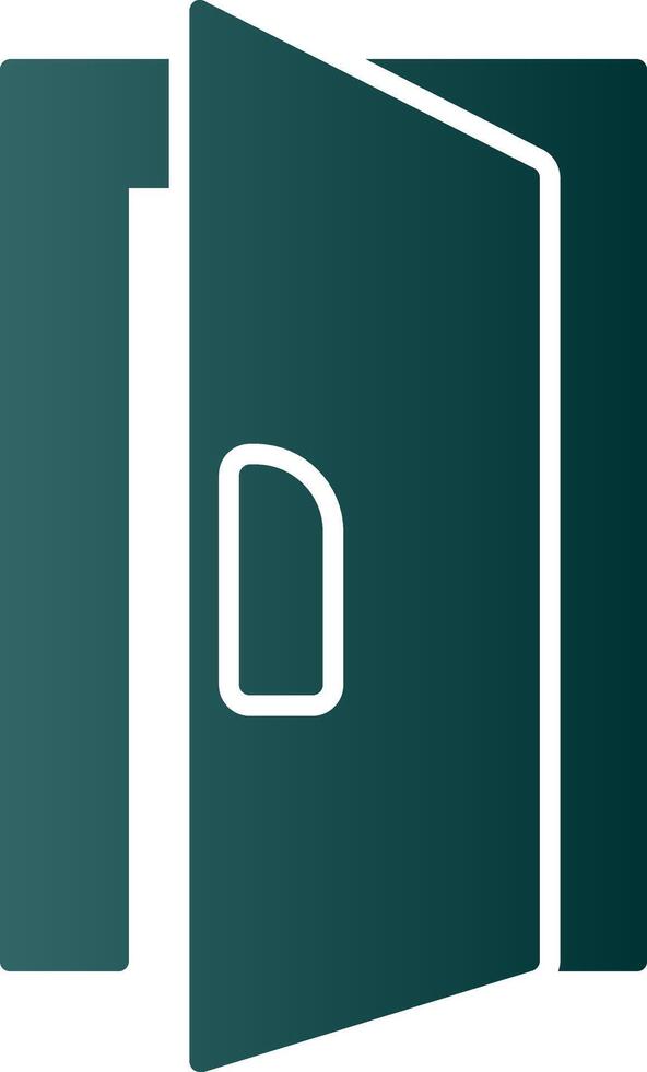 Door Glyph Gradient Icon vector
