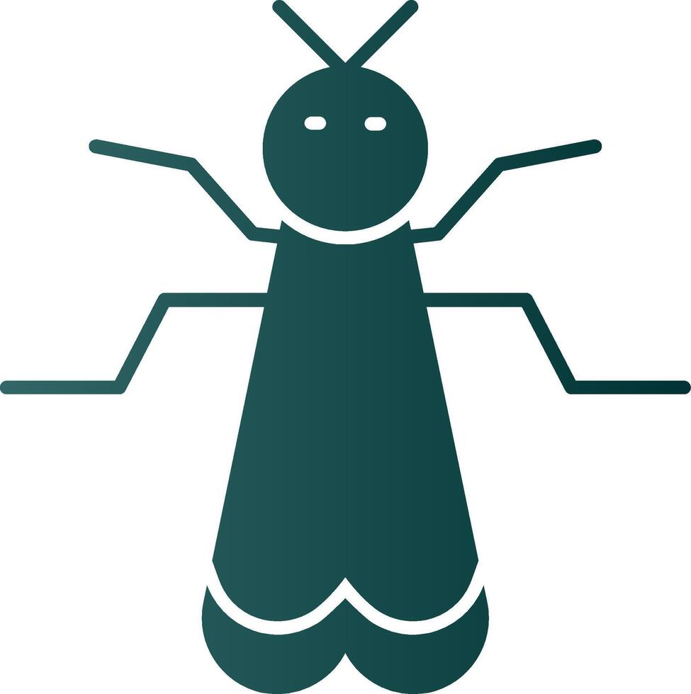 insecto glifo degradado icono vector