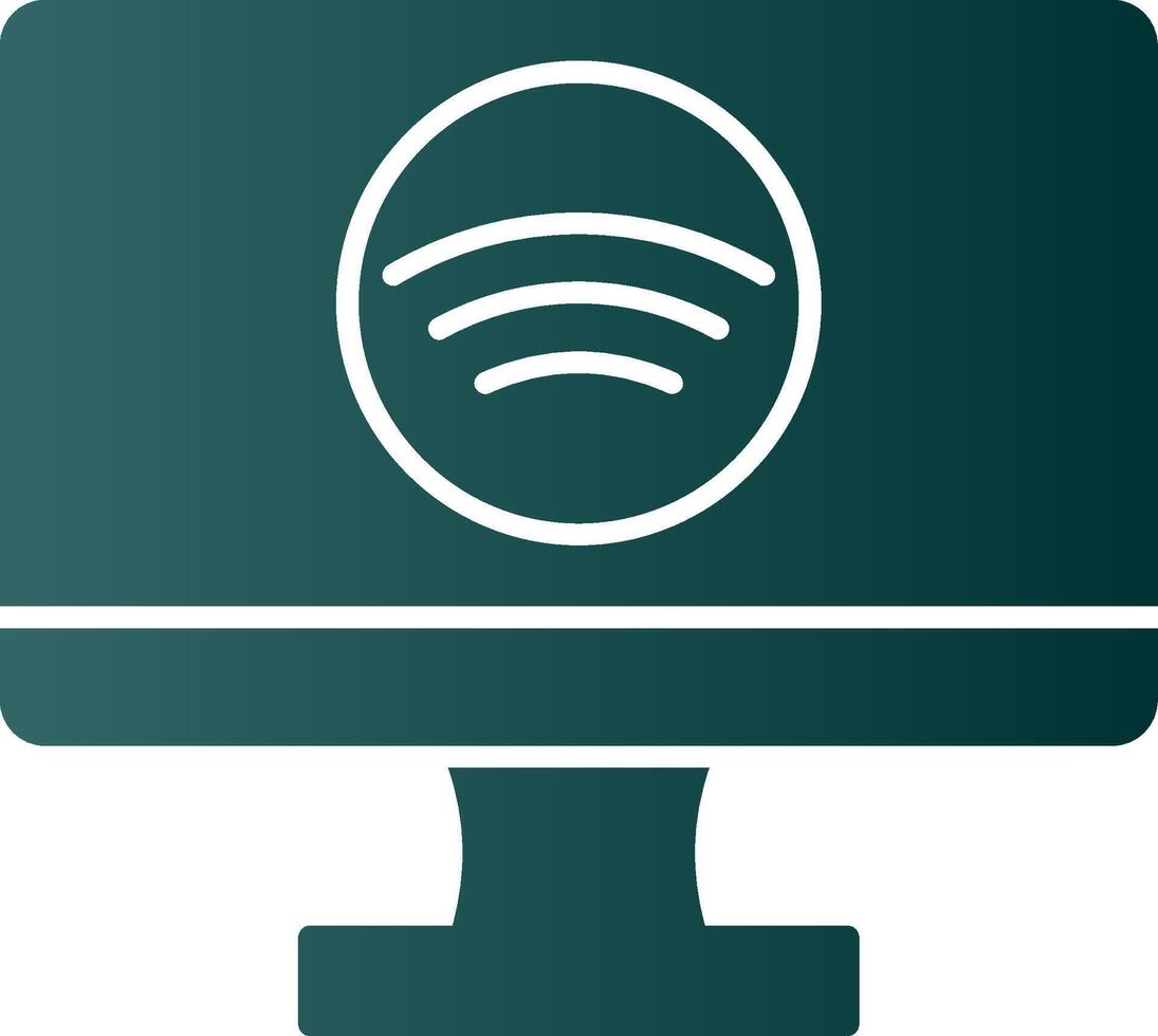 Smart Tv Glyph Gradient Icon vector