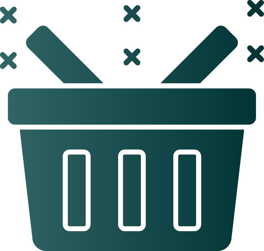 Basket Glyph Gradient Icon vector