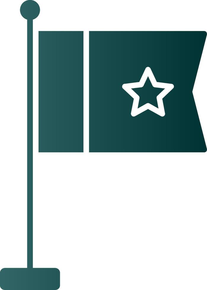 Flag Glyph Gradient Icon vector