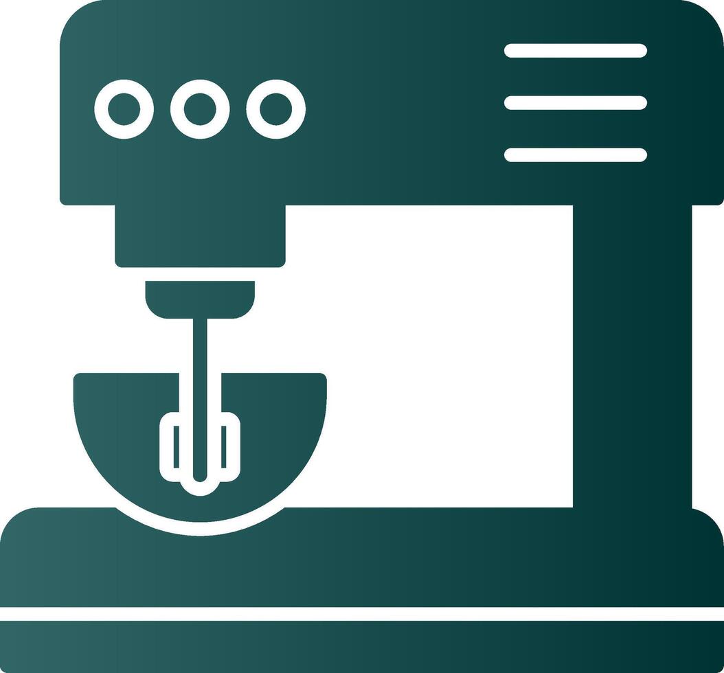 Electric Mixer Glyph Gradient Icon vector