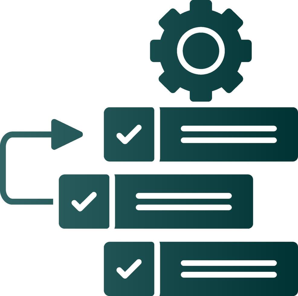 Backlog Glyph Gradient Icon vector