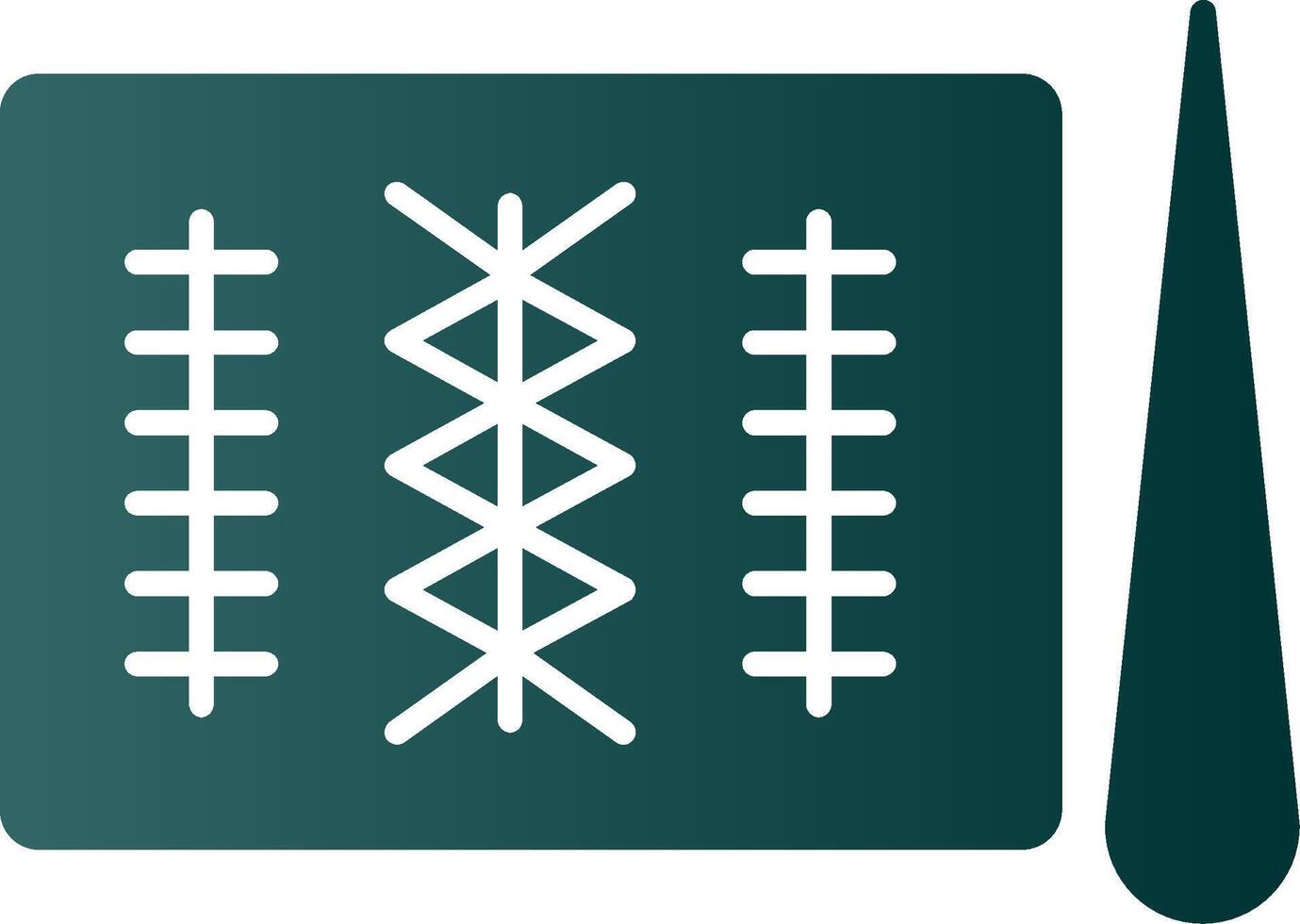 Stitches Glyph Gradient Icon vector