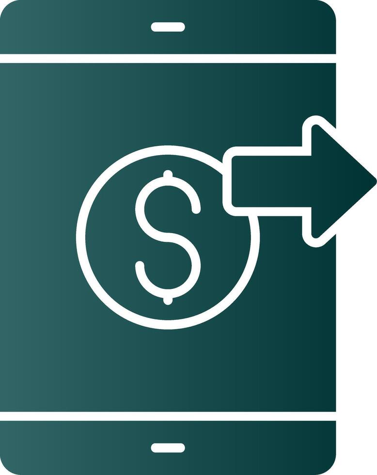 Send Money Glyph Gradient Icon vector
