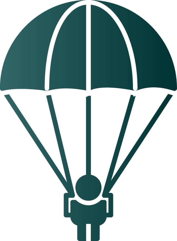 Parachuting Glyph Gradient Icon vector