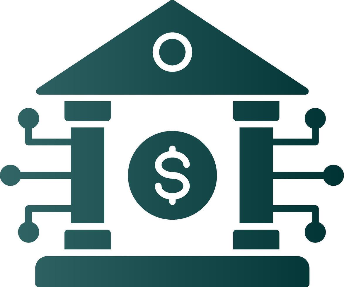 Banking System Glyph Gradient Icon vector