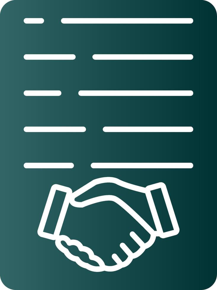 Handshake Glyph Gradient Icon vector
