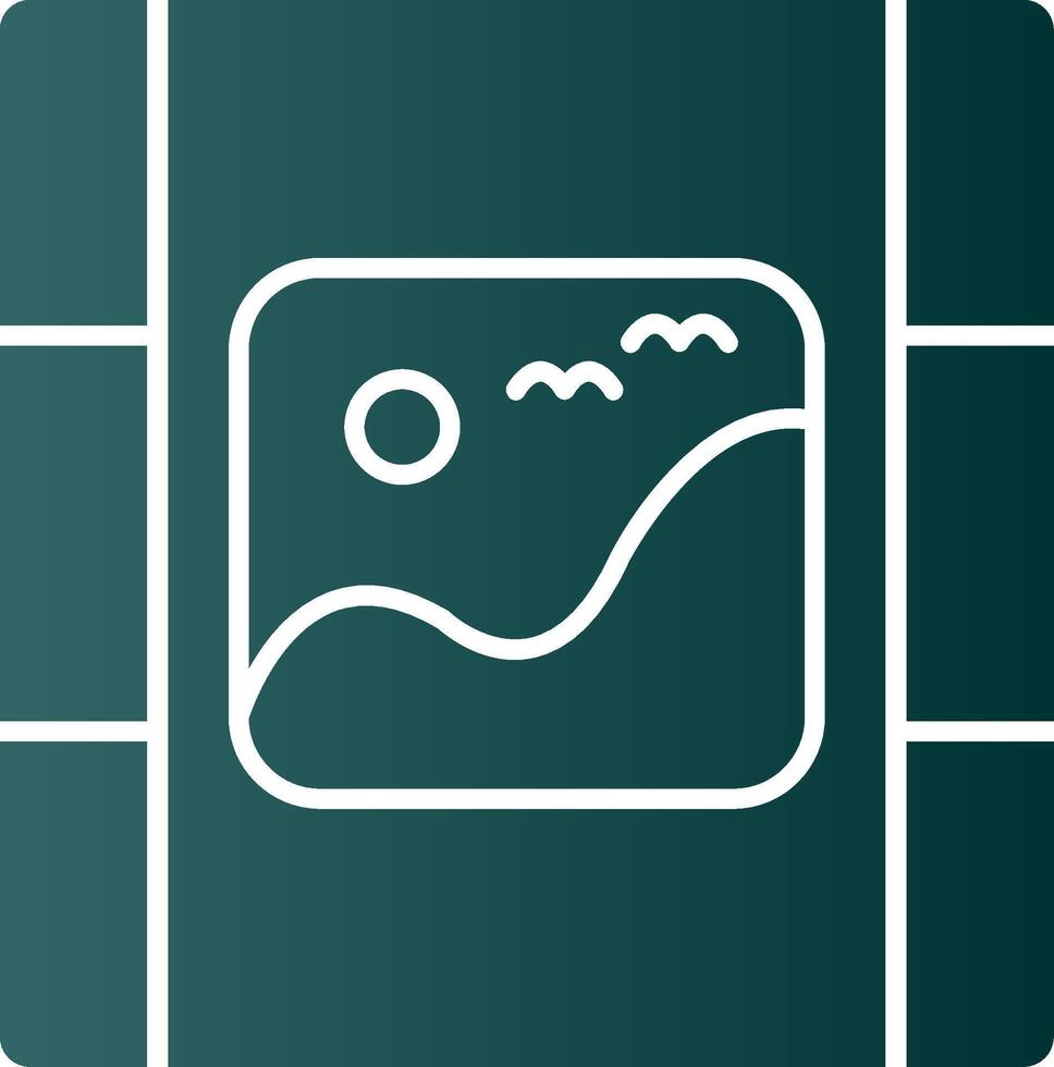 Picture Glyph Gradient Icon vector