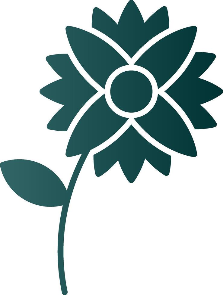 Flower Glyph Gradient Icon vector