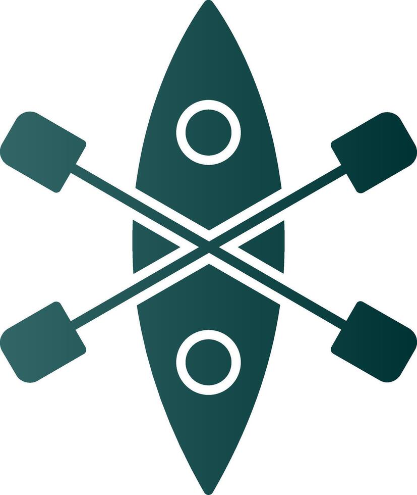 Kayak Glyph Gradient Icon vector