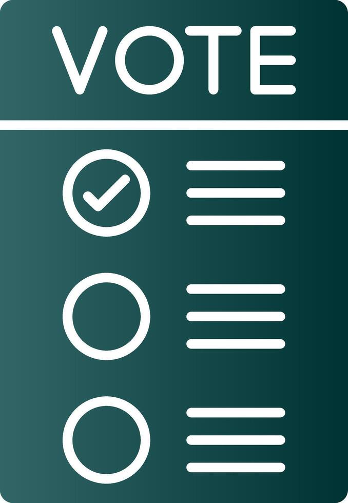 Number of vote Glyph Gradient Icon vector