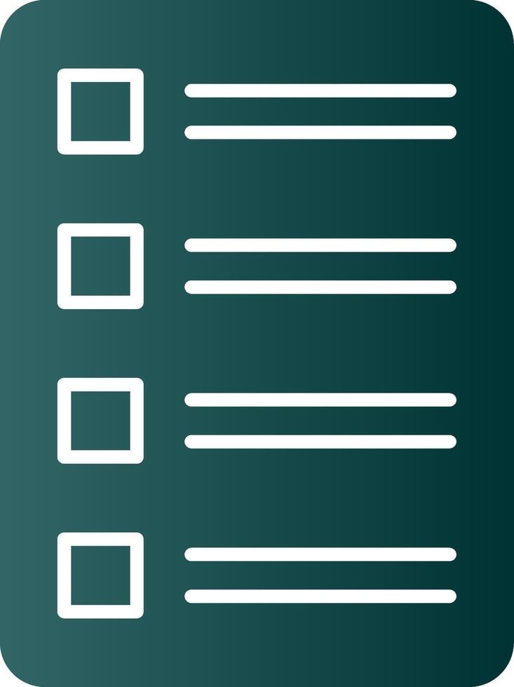 Task List Glyph Gradient Icon vector