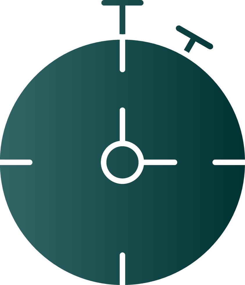 Chronometer Glyph Gradient Icon vector