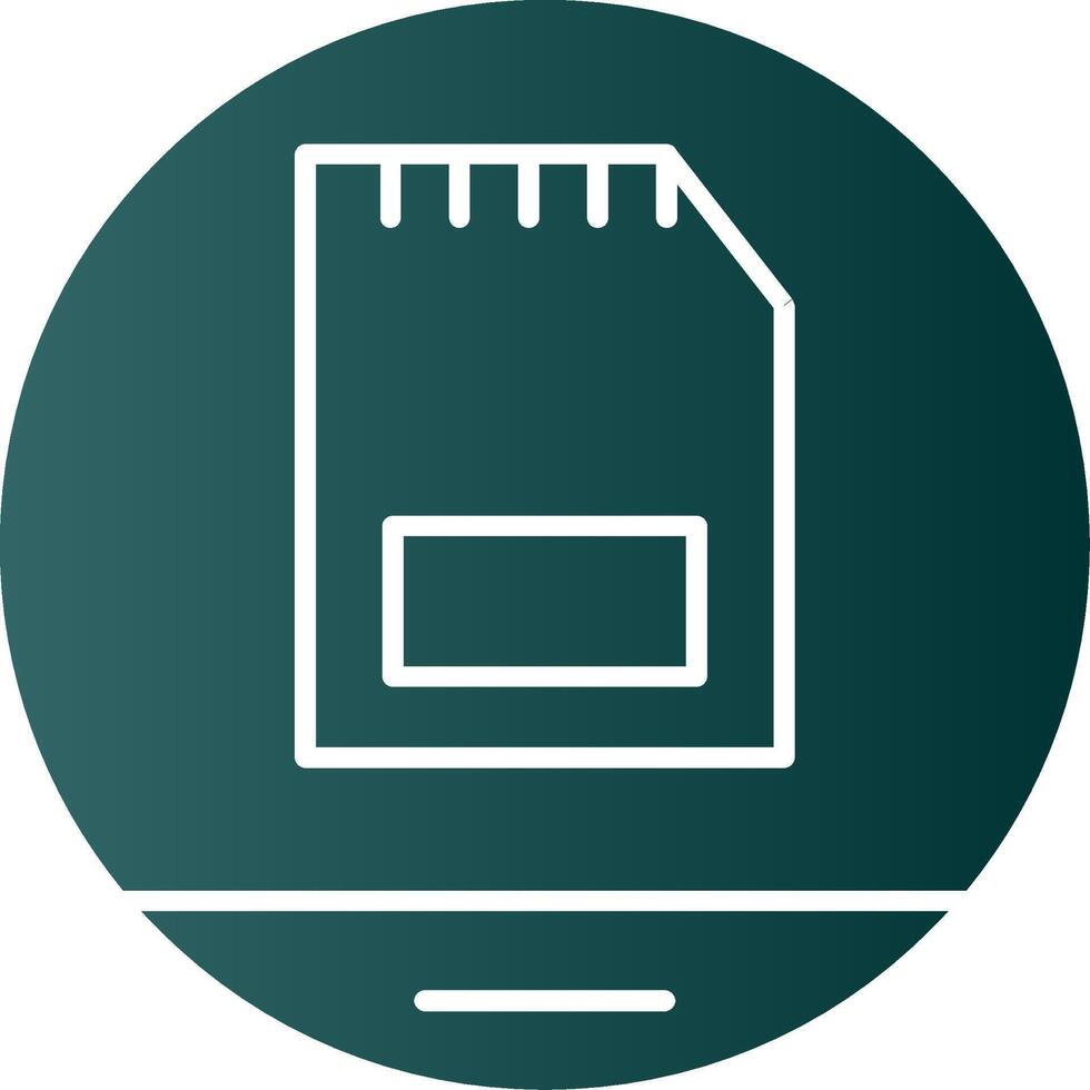 Memory Card Glyph Gradient Icon vector