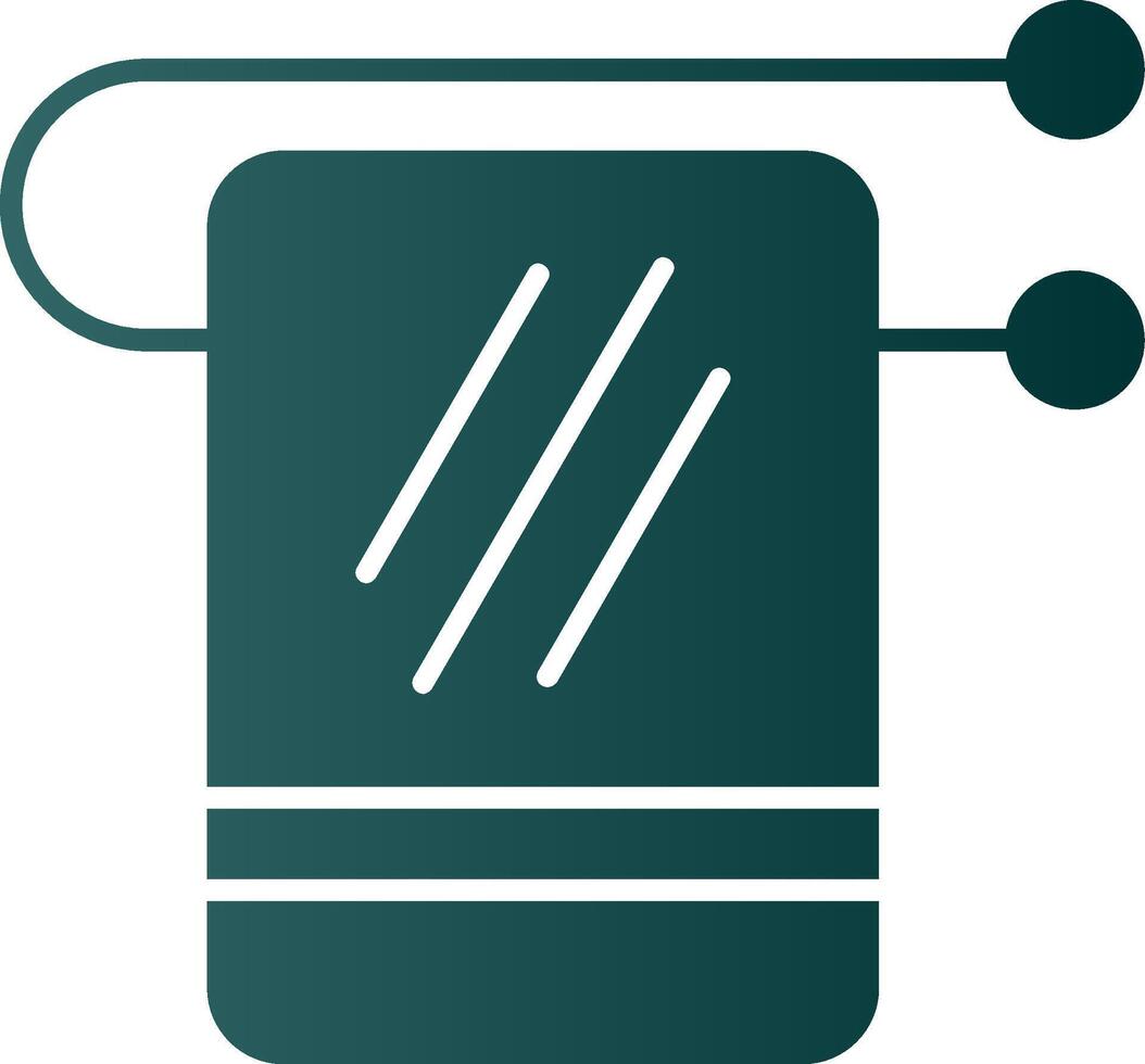 Towel Rack Glyph Gradient Icon vector