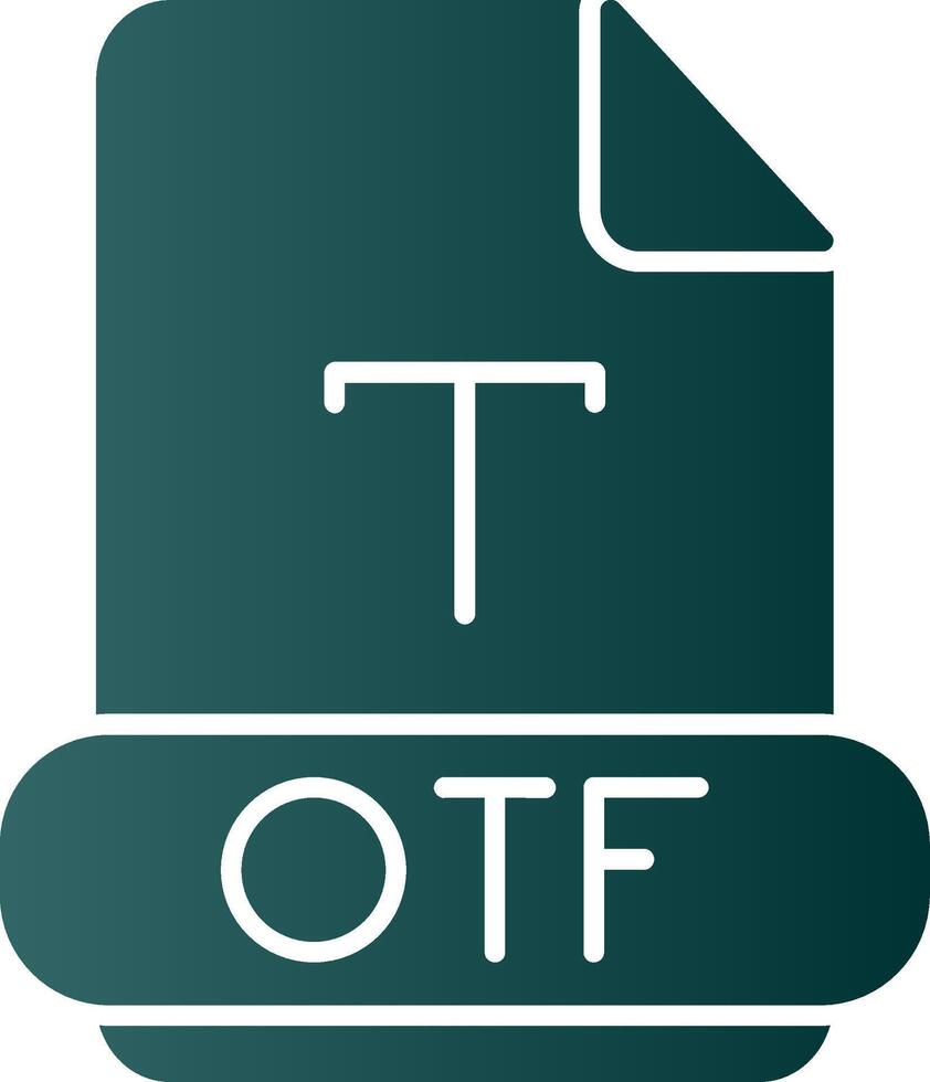 Otf Glyph Gradient Icon vector