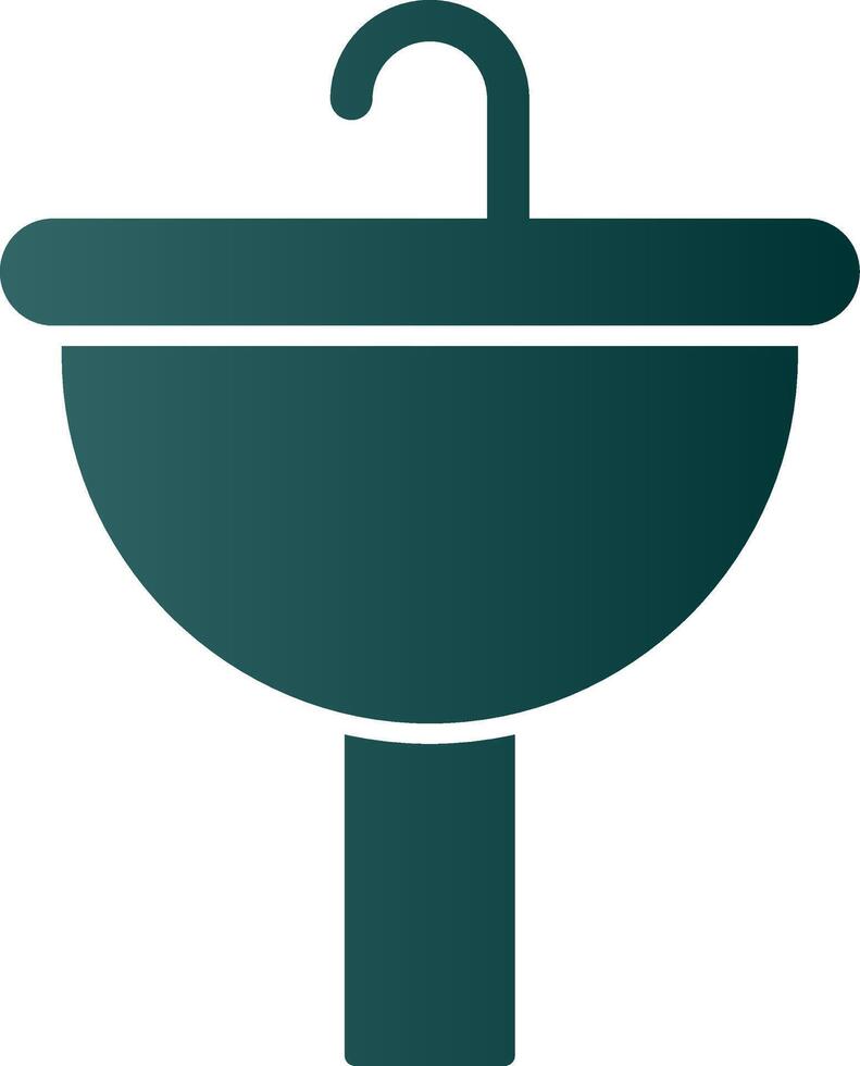 Sinking Glyph Gradient Icon vector
