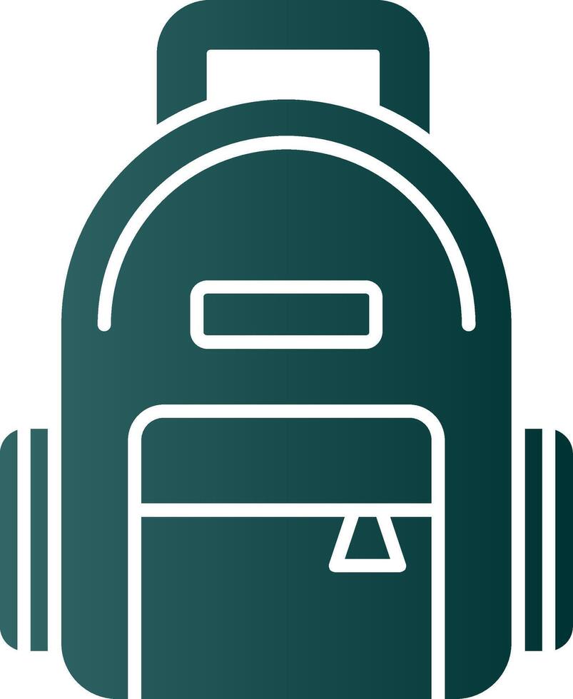 Backpack Glyph Gradient Icon vector
