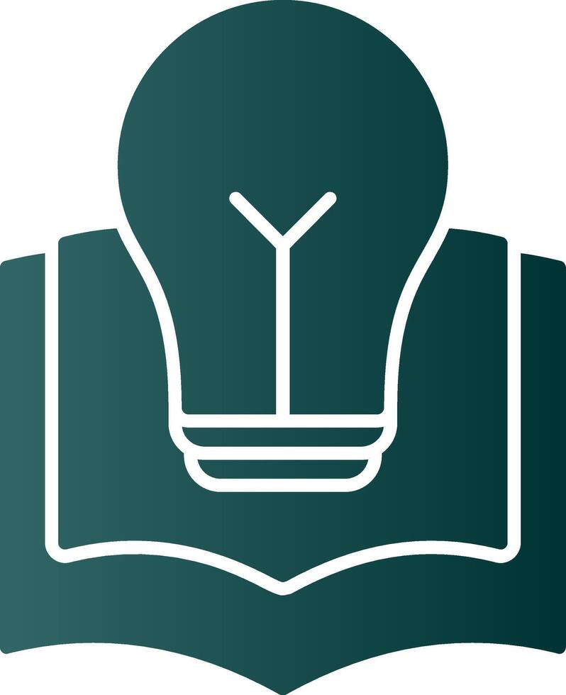 Knowledge Glyph Gradient Icon vector