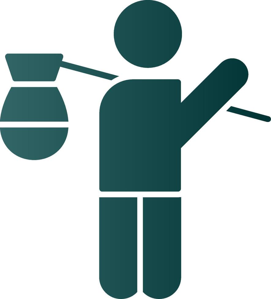 Refugee Glyph Gradient Icon vector