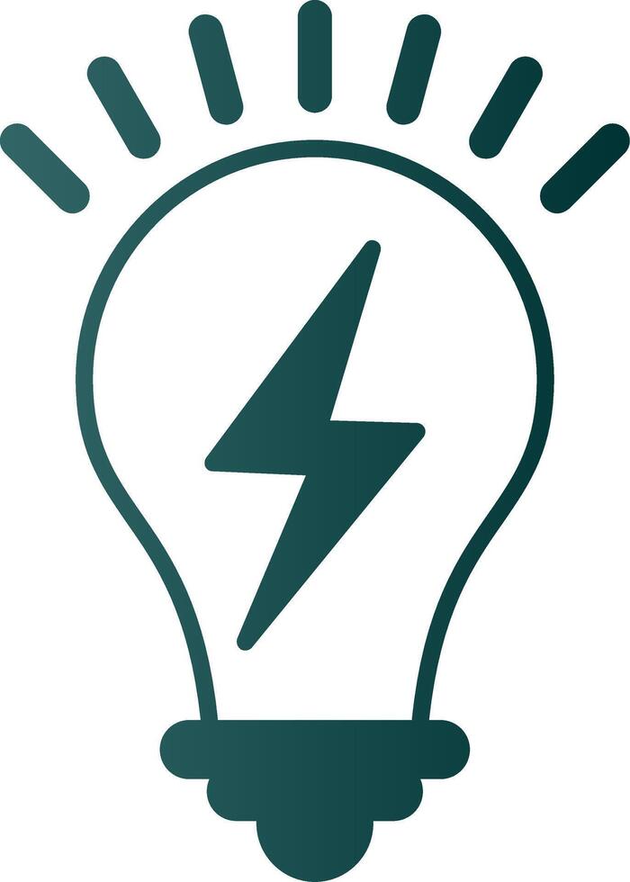 Light Bulb Glyph Gradient Icon vector