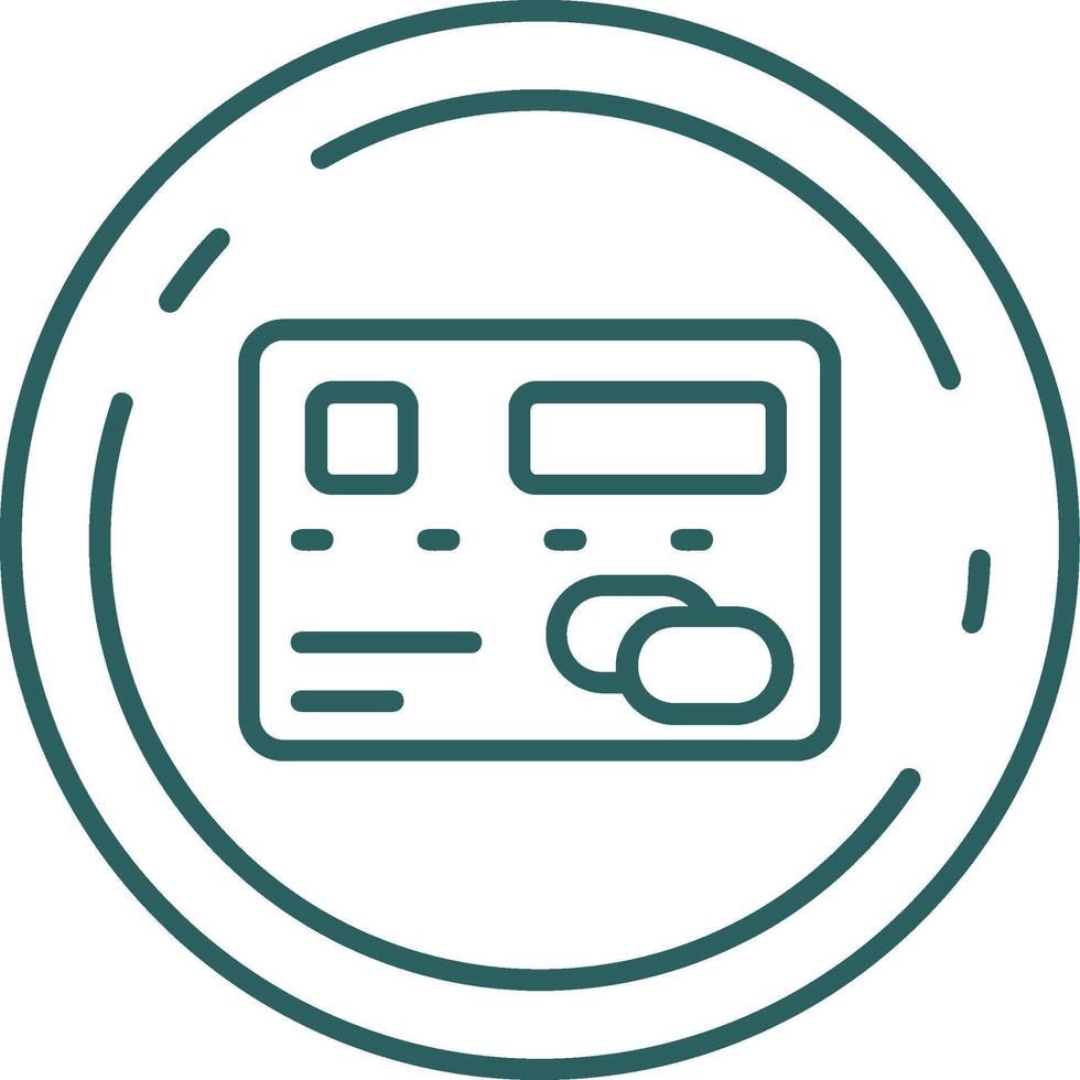 Pay Line Gradient Green Icon vector