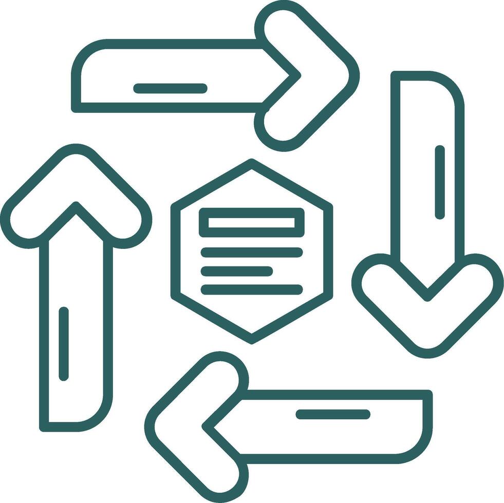 Infographic elements Line Gradient Green Icon vector