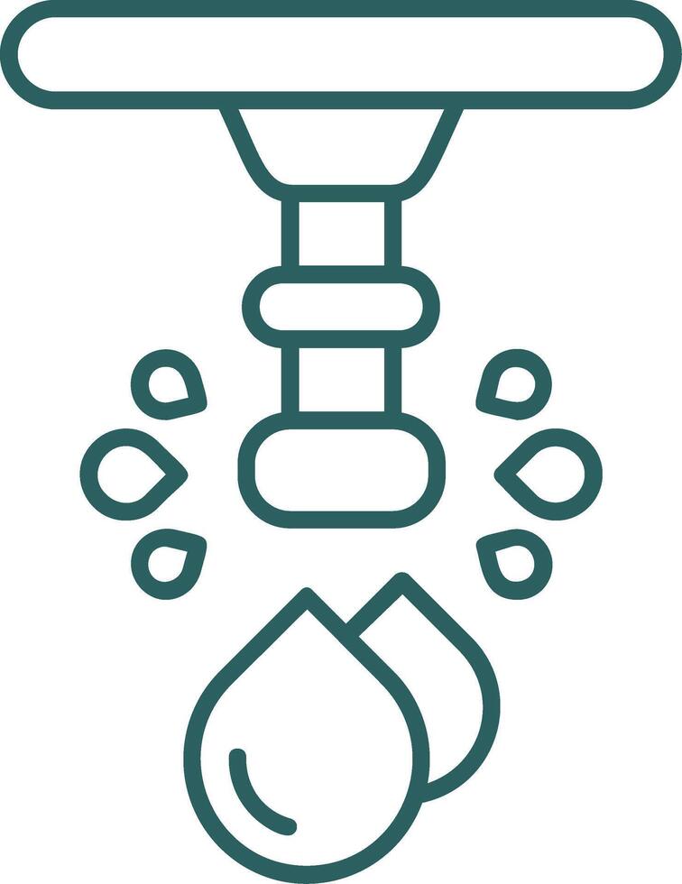 Water Line Gradient Green Icon vector