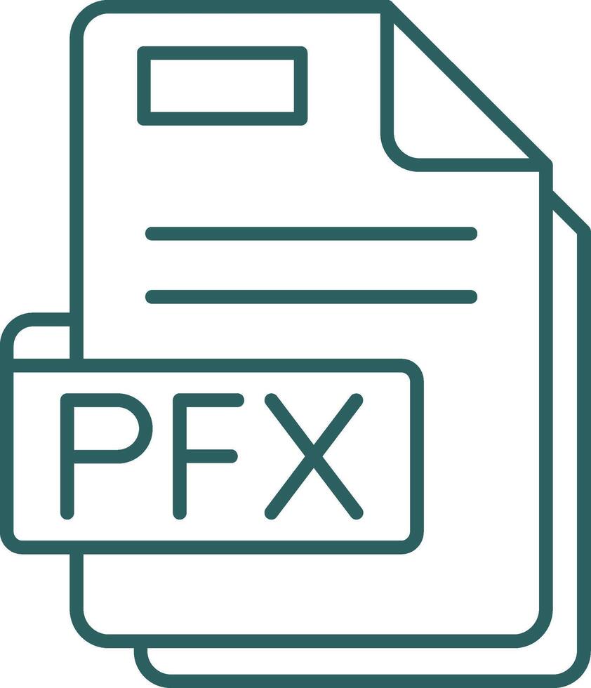 Pfx Line Gradient Green Icon vector