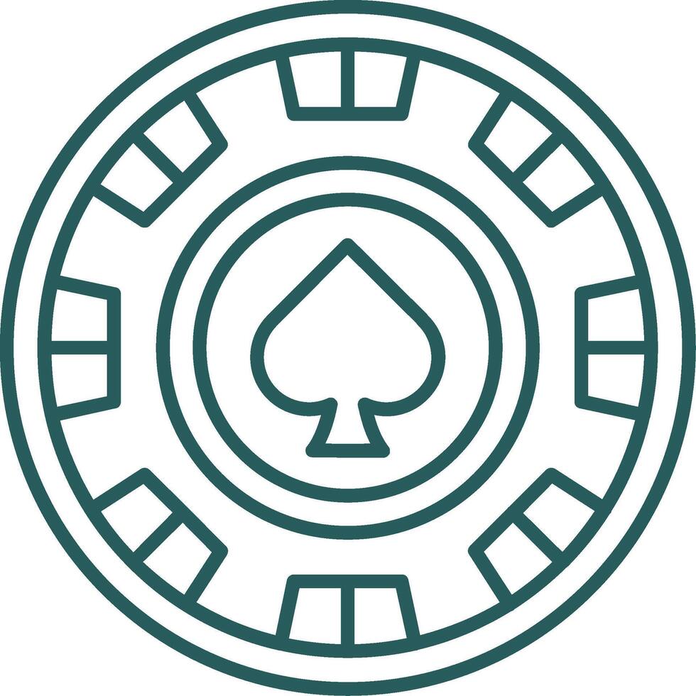 Chip Line Gradient Green Icon vector