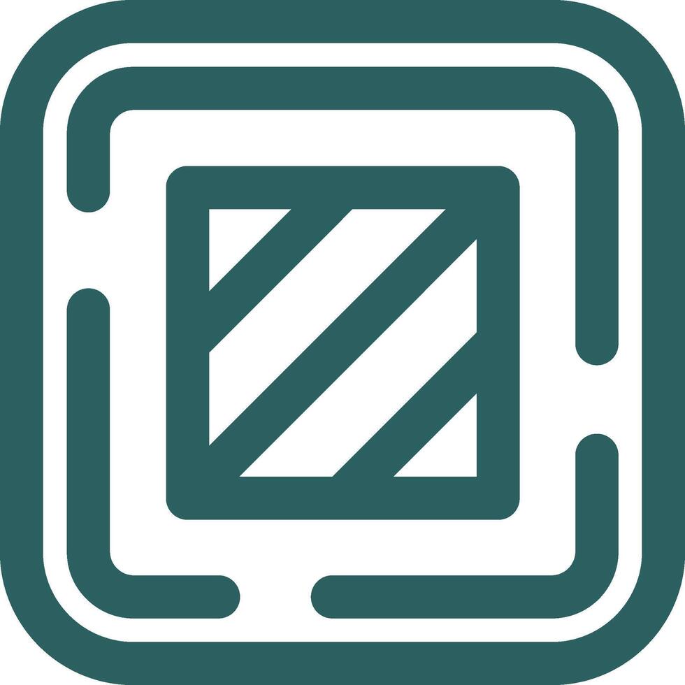 Square Line Gradient Green Icon vector